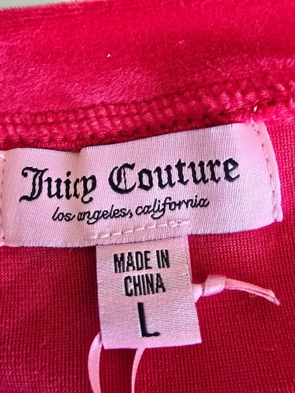 Juicy Coutute Velour Tracksuit Set L Coco Red NWT Y2K Rhinestone